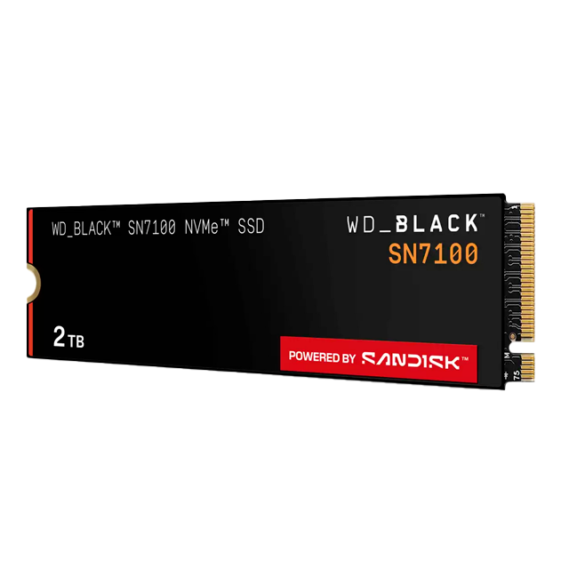 SSD WD BLACK SN7100 NVMe, 2TB, M.2, 6900 MB/s Escritura, 7250 MB/s Lectura, PCI Express 4.0