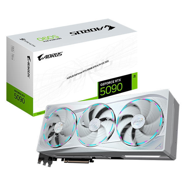 Tarjeta de Video AORUS NVIDIA GeForce RTX 5090 AORUS STEALTH ICE, 32GB 512-bit GDDR7, PCI Express x16 5.0