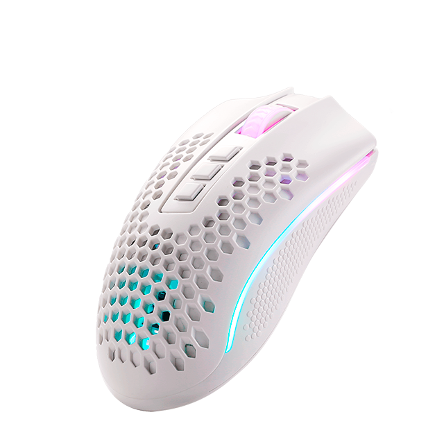 Mouse Gamer Redragon Óptico Storm PRO M808W-KS, Alámbrico/Inalámbrico, USB/Bluetooth/RF 2.4, 100DPI, 100DPI-16000DPI, Blanco