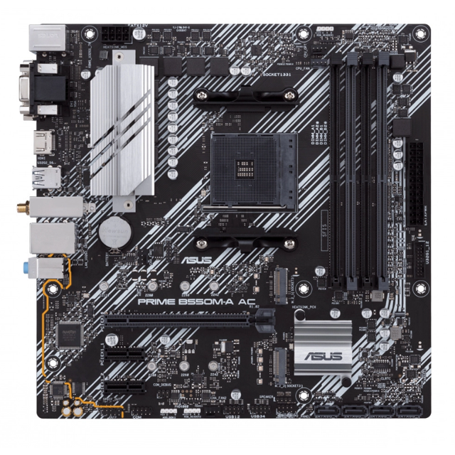 Tarjeta Madre ASUS Micro ATX PRIME B550M-A AC, S-AM4, AMD B550, HDMI, 128GB DRR4, para AMD