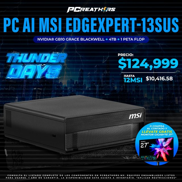 TDB002 - PC AI MSI con IA EdgeXpert-13SUS 4TB PCI 5.0