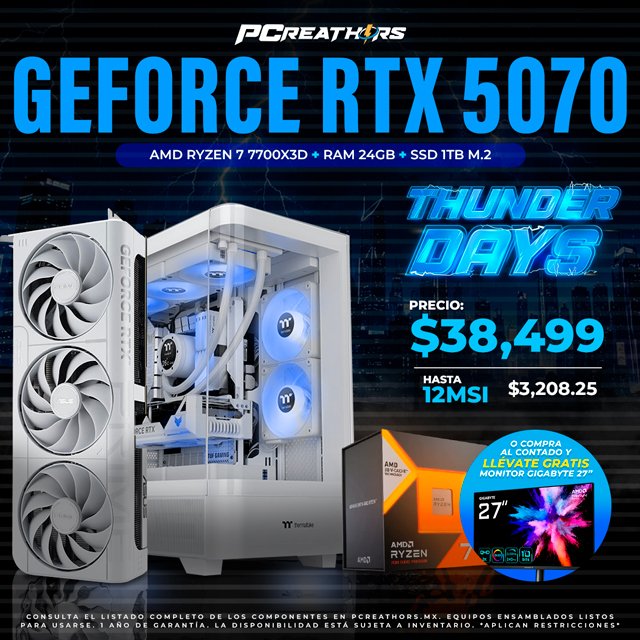 TDB017 - EQUIPO AMD Ryzen 7 5800X3D + 32GB (2x16GB) + GeForce RTX 5070