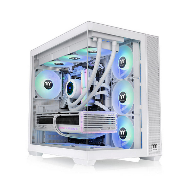 Gabinete Thermaltake View 380 TG ARGB, Midi-Tower, ATX/Micro-ATX/Mini-ITX, USB 3.0, sin Fuente, 4 Ventiladores Instalados, Blanco