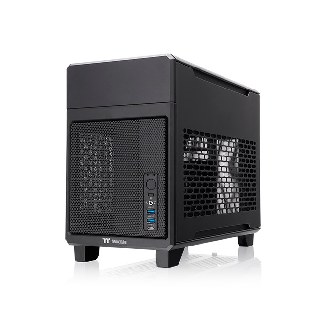 Gabinete ThermalTake TR100 Black, Mini-Tower, Mini-ITX, USB 3.0, sin Fuente, Sin Ventiladores Instalados, Negro