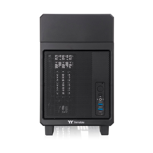 Gabinete ThermalTake TR100 Black, Mini-Tower, Mini-ITX, USB 3.0, sin Fuente, Sin Ventiladores Instalados, Negro