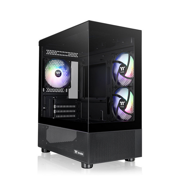 Gabinete Thermaltake View 170 TG ARGB, Micro-Tower, Micro-ATX/Mini-ITX, USB 3.0, sin Fuente, 3 Ventiladores Instalados, Negro