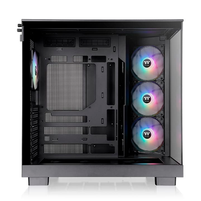 Gabinete Thermaltake View 380 XL TG ARGB, Midi-Tower, ATX/Micro-ATX/Mini-ITX, USB 3.0, sin Fuente, 4 Ventiladores Instalados, Negro
