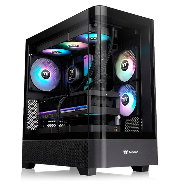 Gabinete Thermaltake View 290 TG, Midi-Tower, ATX/Micro-ATX/Mini-ITX, USB 3.0, sin Fuente, 3 Ventiladores Instalados, Negro