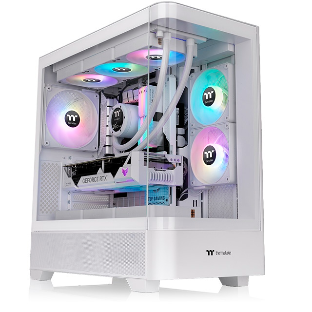 Gabinete Thermaltake View 290 TG ARGB, Midi-Tower, ATX/Micro-ATX/Mini-ITX, USB 3.0, sin Fuente, 3 Ventiladores Instalados, Blanco
