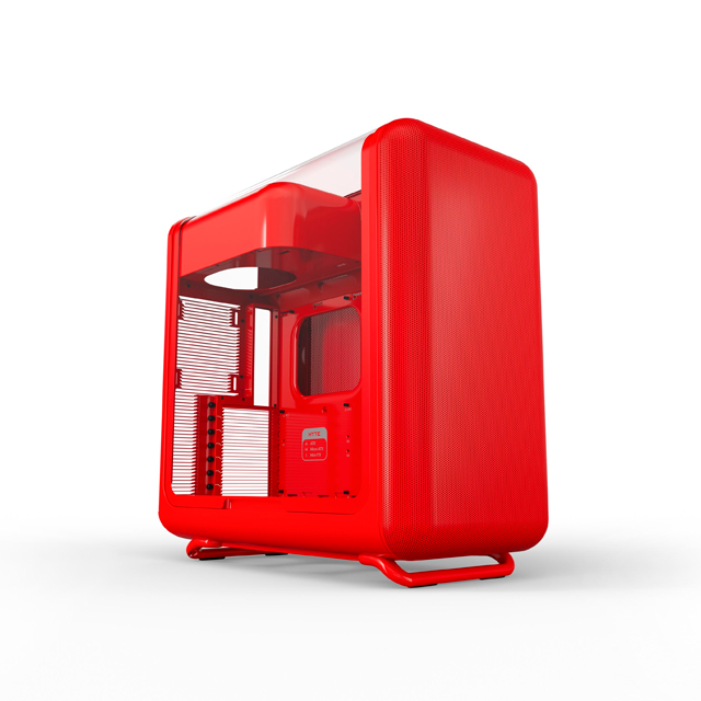 Gabinete Hyte X50, Midi-Tower, ATX/EATX/Micro-ATX/Mini-ITX, USB 3.0, sin Fuente, sin Ventiladores Instalados, Rojo