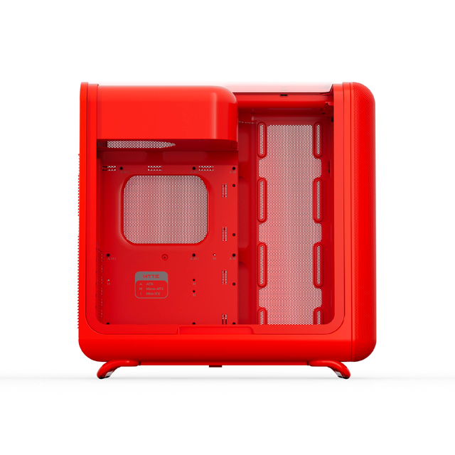 Gabinete Hyte X50, Midi-Tower, ATX/EATX/Micro-ATX/Mini-ITX, USB 3.0, sin Fuente, sin Ventiladores Instalados, Rojo
