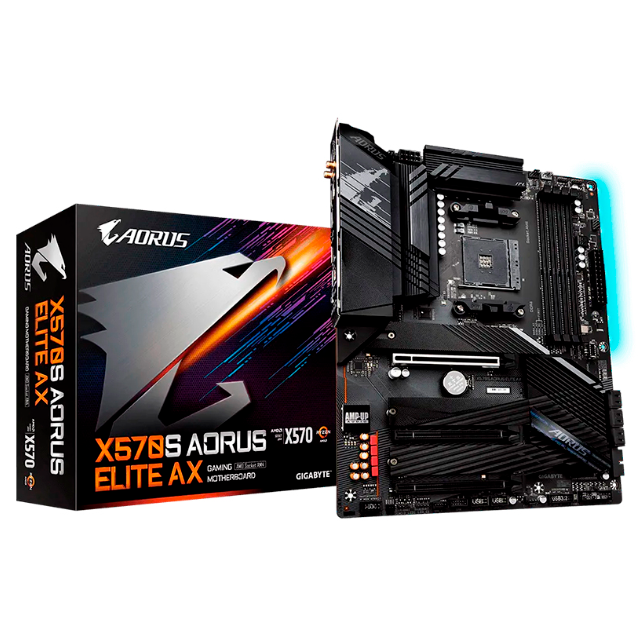 Tarjeta Madre AORUS ATX X570S ELITE AX, S-AM4, AMD X570, HDMI, 128GB DDR4 para AMD Ryzen