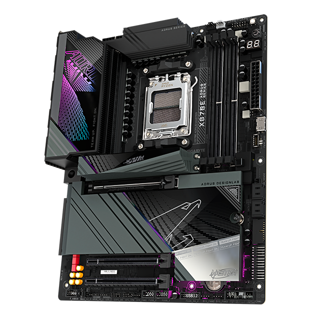 Tarjeta Madre AORUS X870E AORUS MASTER, ATX, Socket AM5, AMD X870, 256GB DDR5, HDMI/DP para AMD