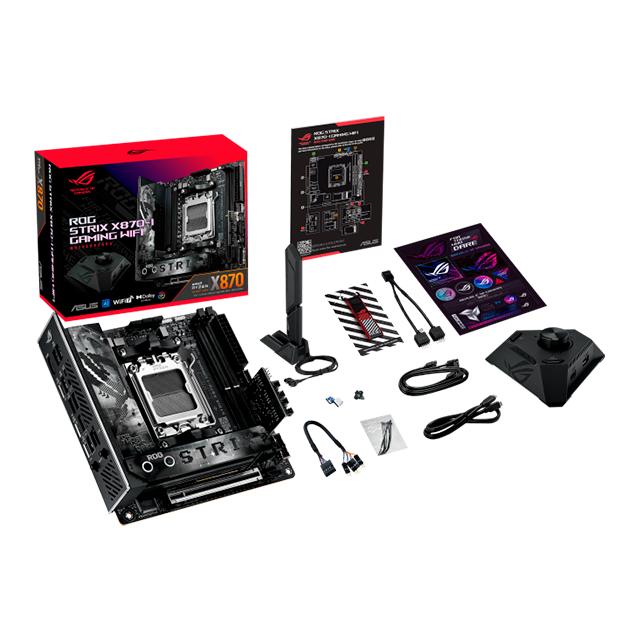 Tarjeta Madre ASUS ROG STRIX X870-I GAMING WIFI, ATX, Socket AM5, AMD X870, 128GB DDR5, HDMI/DP para AMD