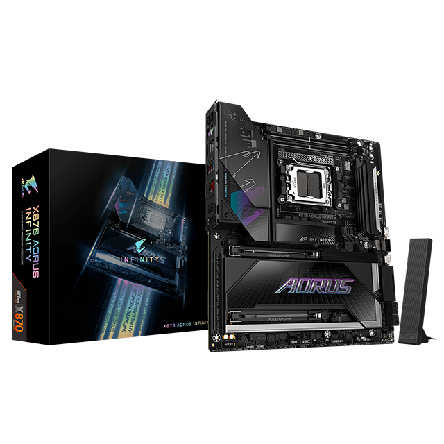 Tarjeta Madre AORUS X870 AORUS INFINITY, E-ATX, Socket AM5, AMD X870, 128GB DDR5, HDMI para AMD