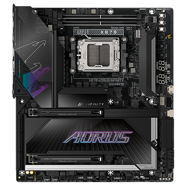 Tarjeta Madre AORUS X870 AORUS INFINITY, E-ATX, Socket AM5, AMD X870, 128GB DDR5, HDMI para AMD
