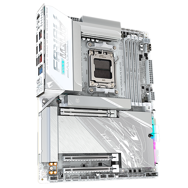 Tarjeta Madre AORUS X870E AORUS ELITE X3D ICE, ATX, Socket AM5, AMD X870E, 256GB DDR5, HDMI para AMD
