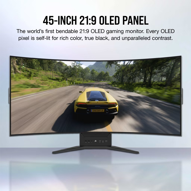 Monitor Gamer Curvo Corsair Xeneon Flex 45WQHD240 OLED 45", Quad HD, Ultra Wide, G-Sync/FreeSync, 240Hz, HDMI, Negro