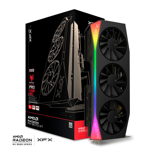 Tarjeta de Video XFX AMD Mercury AMD Radeon RX 9070XT OC Gaming Edition, 16GB 256-bit GDDR6, PCI Express 5.0