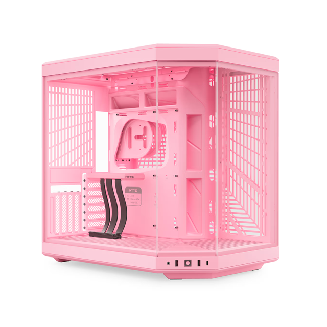 Gabinete Hyte Y70 Strawberry Milk, Midi-Tower, ATX/EATX/Micro-ATX/Mini-ITX, USB 3.0, sin Fuente, sin Ventiladores Instalados, Rosa