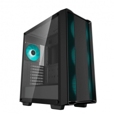 Gabinete DeepCool con Ventana CC560 V2, Midi-Tower, Mini-ITX/Micro-ATX/ATX, USB 2.0/3.0, sin Fuente, 4 Ventiladores Instalados, Negro