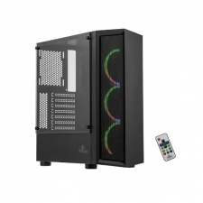 Gabinete Yeyian Ventle Master con Ventana, Midi-Tower, Micro ATX/ATX, USB 2.0/3.0, sin Fuente, 3 Ventiladores ARGB Instalados, Negro