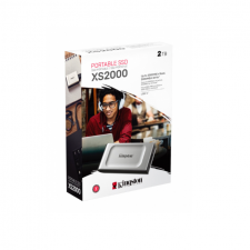 UNIDAD SSD EXTERNO KINGSTON 2TB (SXS2000/2000G) XS2000, USB 3.2 TIPO C, NEGRO/PLATA