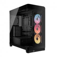 Gabinete Corsair Frame 4500X LX-R, Midi-Tower, ATX/EATX/Micro-ATX/Mini-ITX, USB 3.0, sin Fuente, 3 Ventiladores Instalados, Negro