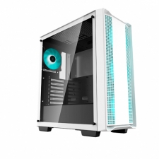 Gabinete DeepCool con Ventana CC560 LED, Midi-Tower, Mini-ITX/Micro-ATX/ATX, USB 2.0/3.0, sin Fuente, 4 Ventiladores Instalados, Blanco 