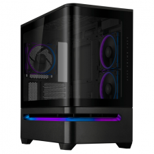 Gabinete ASUS PRIME AP202, Midi-Tower, Micro-ATX/Mini-ITX, USB 3.0, sin Fuente, 3 Ventiladores Instalados, Negro