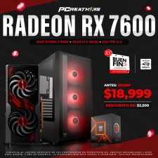 BFA001 - EQUIPO AMD Ryzen 5 7600 + 32GB (2x16GB) + AMD Radeon RX 7600
