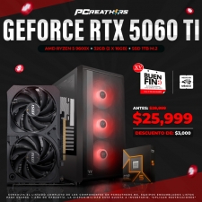 BFA003 - EQUIPO AMD Ryzen 5 9600X + 32GB (2x16GB) + GeForce RTX 5060 Ti