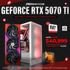BFA006 - EQUIPO AMD Ryzen 7 7800X3D + 32GB (2x16GB) + GeForce RTX 5070 Ti