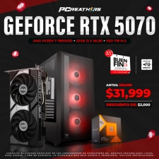 BFA007 - EQUIPO AMD Ryzen 7 7800X3D + 32GB (2x16GB) + GeForce RTX 5070