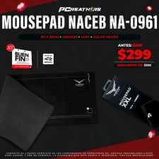 BFA060 - Mousepad Naceb NA-0961, 90 x 30cm, Grosor 4mm, Negro
