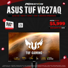 BFA062 - Monitor Gamer ASUS TUF Gaming VG27AQ LED 27", Quad HD, 165Hz