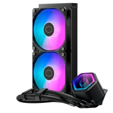 Cooler Master Masterliquid 240 Core II ARGB Enfriamiento Líquido para CPU, 2x 120mm, hasta 1750RPM, Negro