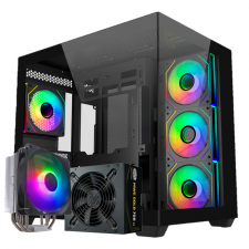 Kit Cooler Master Gabinete Cooler Master Elite 681 + Disipador Cooler Master Hyper 212 Spectrum V3 + Fuente de Poder Cooler Master MWE Gold 750W V3