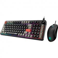 Kit Gamer de Teclado y Mouse MSI FORGE GK110 COMBO, Al&aacute;mbrico, USB, Negro, Ingl&eacute;s