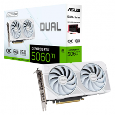 Tarjeta de Video ASUS NVIDIA GeForce RTX 5060 Ti DUAL WHITE OC, 16GB 128-bit GDDR7, PCI Express x16 5.0