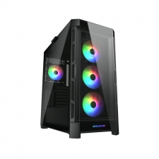 Gabinete Cougar Duoface Pro RGB con Ventana, Midi-Tower, Mini-ITX/Micro-ATX/ATX/CEB/E-ATX, USB 3.0/2.0, sin Fuente, 4 Ventiladores ARGB Instalados, Negro