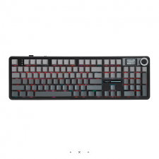 Teclado Gamer AULA F108 PRO, 100%, Switch Lineal, Inal&aacute;mbrico, Black/Gray, Ingles