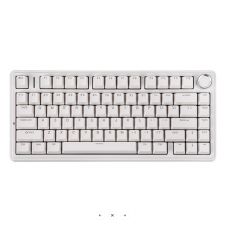 Teclado Gamer AULA F75, 75%, Switch Lineal, Alambrico, White, Ingles
