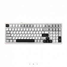 Teclado Gamer AULA F99, 96%, Switch Lineal, Inal&aacute;mbrico, White/Black/Gray, Ingles