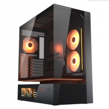 Gabinete Cougar CFV235 Vision con Pantalla LCD, Mid Tower, Mini ITX, Micro ATX, ATX, USB 3.2 Gen 2x2 Type-C x 1, USB 3.0 Type-A x 2, Sin Fuente