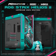 Gabinete Gamer Asus ROG STRIX HELIOS II GX601S HATSUNE MIKU EDITION, ARGB Aura Sync, Cristal Templado, USB 3.1, E-ATX