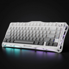 Teclado Mec&aacute;nico GravaStar Mercury K1 Gradient White, 75%, Switch Lineal, Inal&aacute;mbrico, Ingles