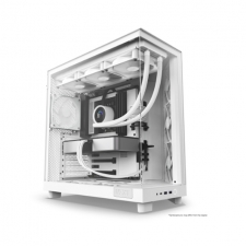 Gabinete NZXT H6 Flow, Midi-Tower, ATX/Micro-ATX/Mini-ITX, USB 3.0, sin Fuente, 3 Ventiladores Instalados, Blanco