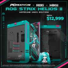 Gabinete Gamer Asus ROG STRIX HELIOS II GX601S HATSUNE MIKU EDITION, ARGB Aura Sync, Cristal Templado, USB 3.1, E-ATX