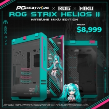 Gabinete Gamer Asus ROG STRIX HELIOS II GX601S HATSUNE MIKU EDITION, ARGB Aura Sync, Cristal Templado, USB 3.1, E-ATX